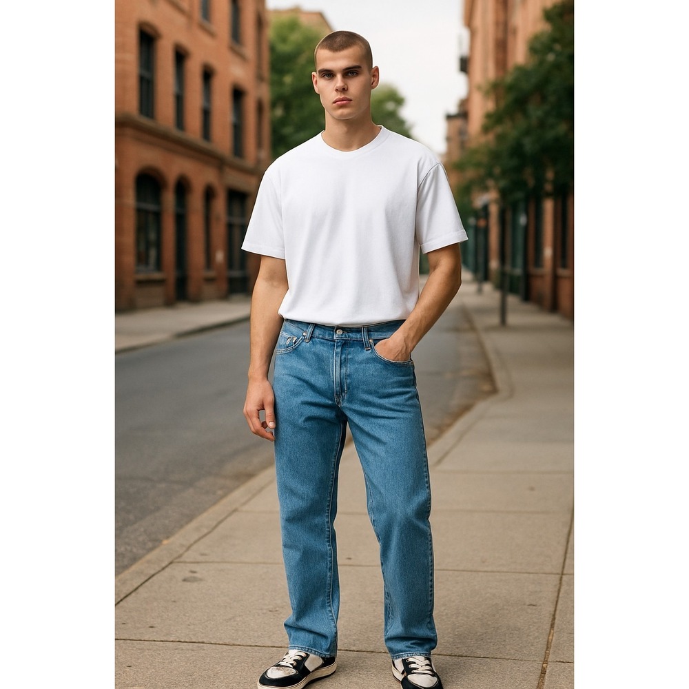 Duluth Trading Men's Light Blue Jeans - Classic Fit, Size 42/34, Durable Denim